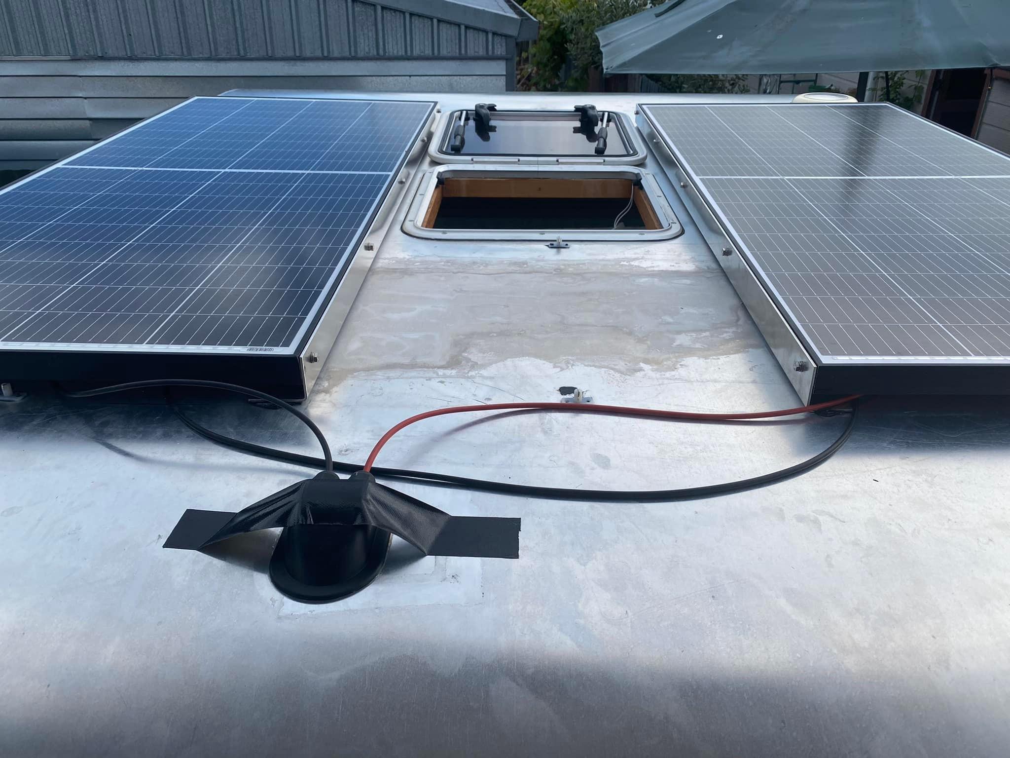 Customer DIY solar panel installation